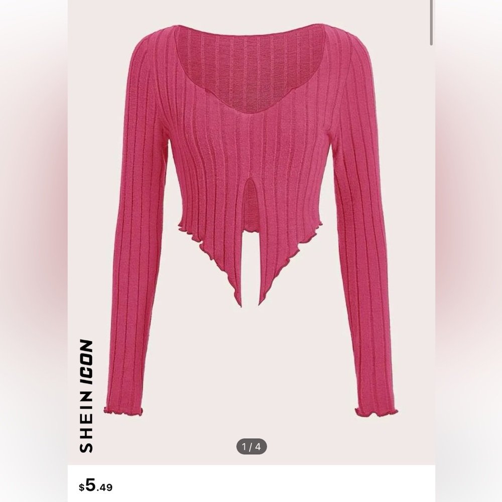 Pink cropped tee